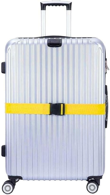 4-pack resväskeband för resväskor, remmar, resetillbehör, multifunktionell, gul Yellow