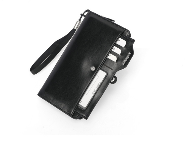 Herre Clutch Pung med Flere Kortpladser Sort[TT] Sort 197