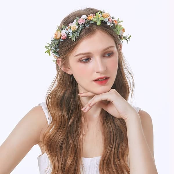 Svensk Midsommer Blomsterkrans – Boho Blomstergirlander Hodeplagg for Sommerfestligheter