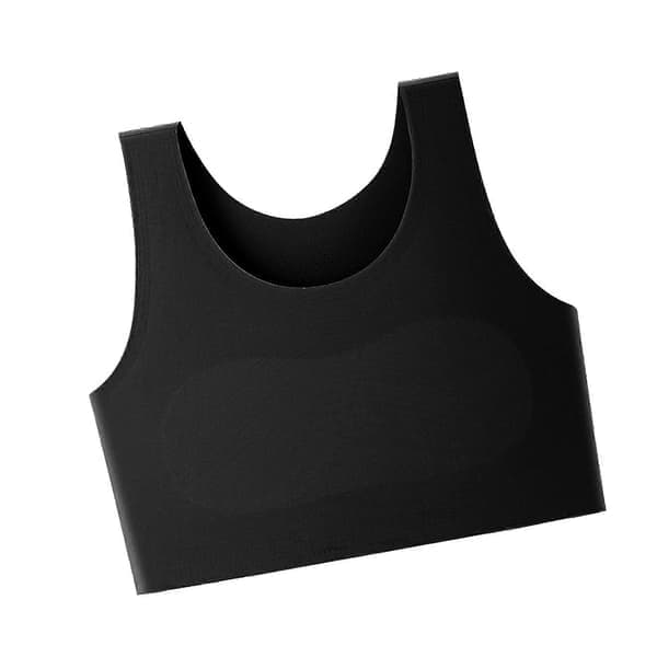 Brystbinder, FTM Binder Trans, Sporløs Usynlig Bralette Elastisk Brystbinder BH Pullover Tank Top Kvinder Transkønnet XL Sort Sort XL Black XL