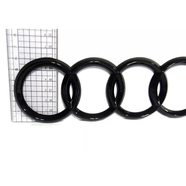 Sort Blank Bagagerum Ring Badge Emblem til Audi A3 A4 S4 A5 A6 S 192x62mm