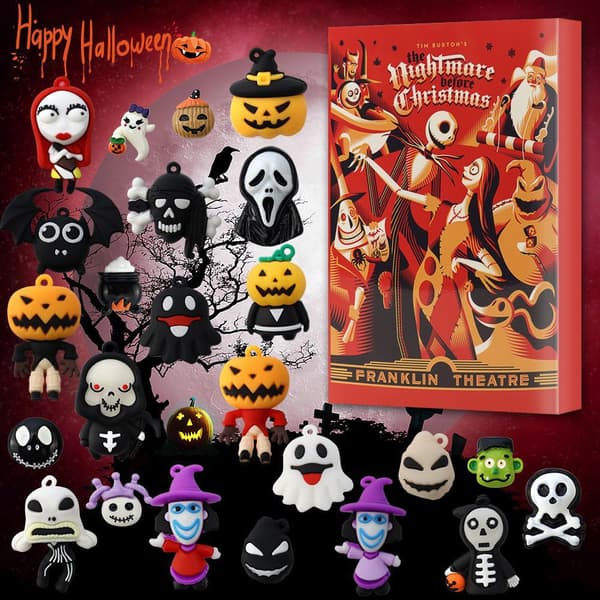 Halloween 3D Apokalypse Nedtælling Julekalender Blind Boks, Zombie Figur Sæt A (Opgraderet) A