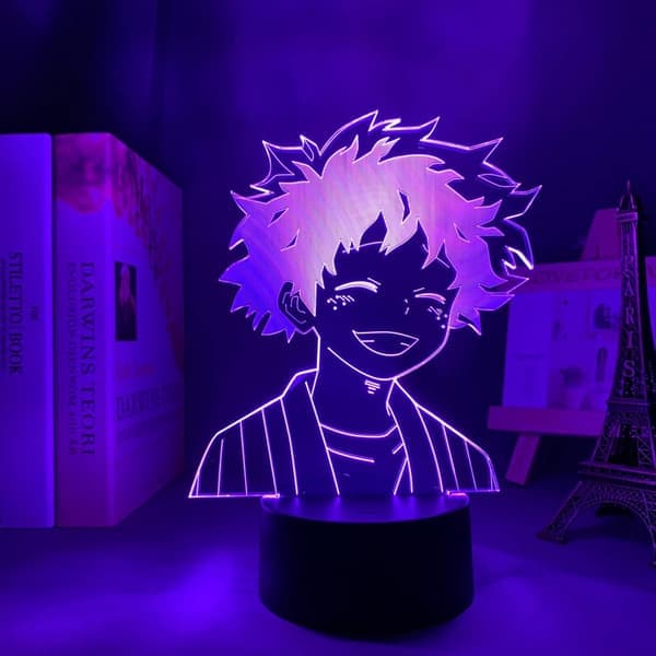 3D LED-illusjon nattlampe Izuku Midoriya Deku 3D-lampe