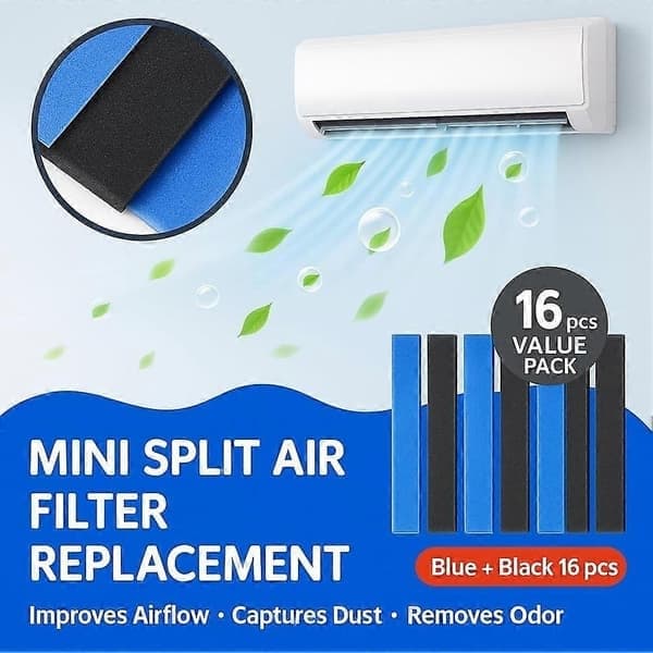 16 erstatningsfiltre for Mitsubishi Electric MAC-2300FT-E, MAC-3000FT-E, 8,3\" erstatning, uten ramme