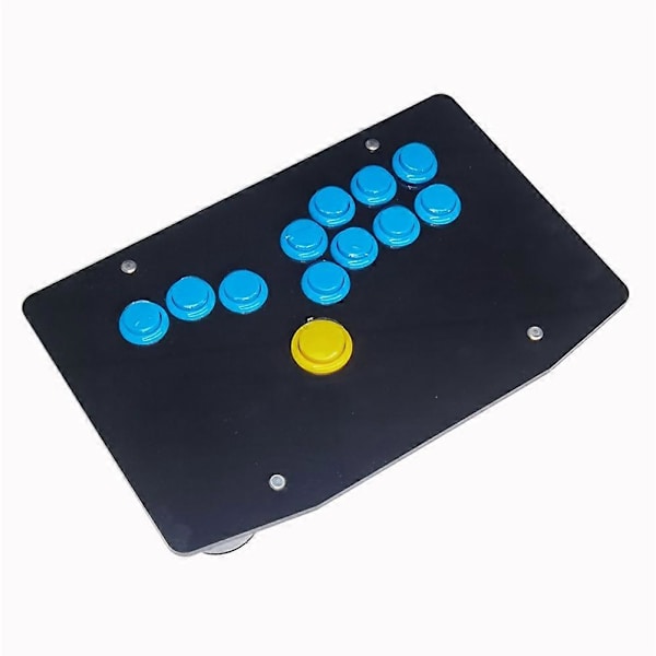 DIY Controller Full Button Arcade Fighting Stick Game Controller Hitbox Style Joystick för PS4/PS5/PC/SWITCH/Android, A Black