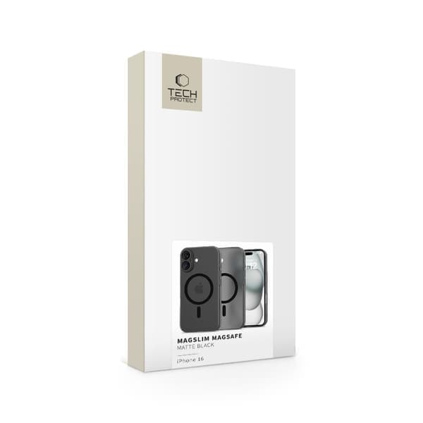 Tech-Protect iPhone 16 Deksel MagSafe MagSlim Matt Svart