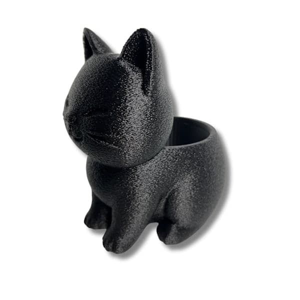 Sød Kat Mini Plantepotte Sort M black