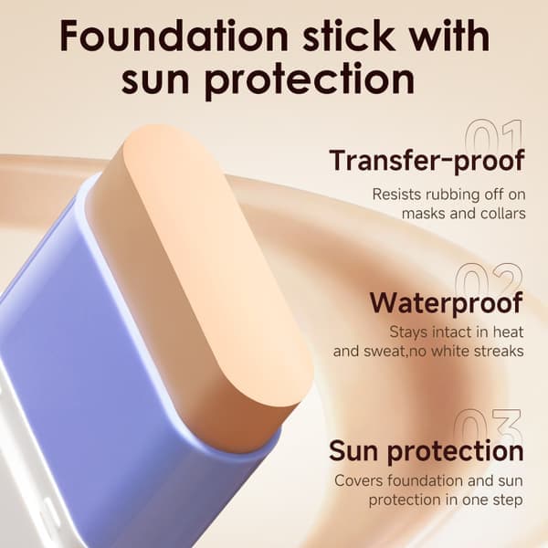 Softmatte Foundation Stick Concealer Dubbelsidig Foundation Cream 02# Natural