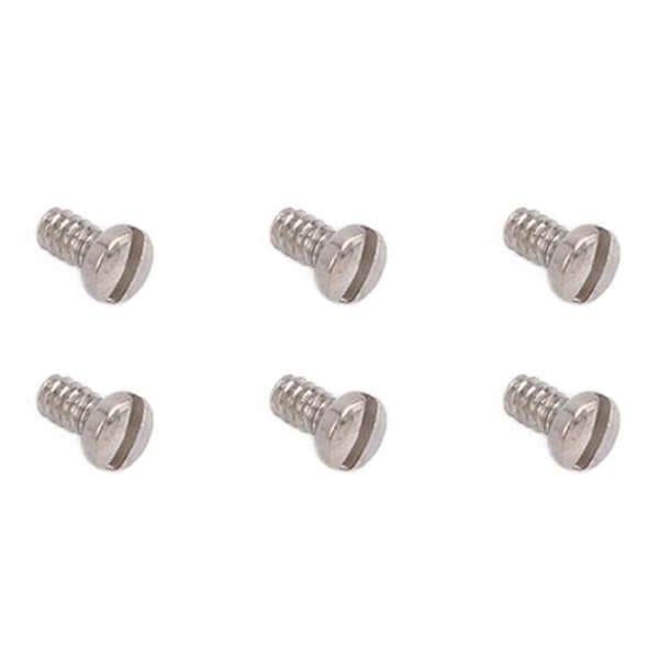 6st Silver Stål Kvarts Klocka Bakskruvar 1.2x0.7x1.7mm