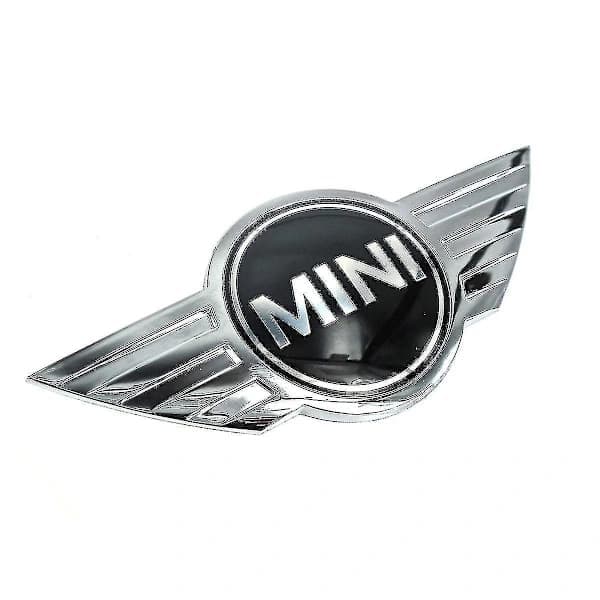 Krom/svart Mini Cooper-emblem for frontgrill, bagasjerom, dekal