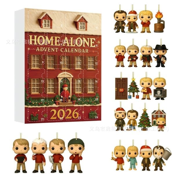 Havsglas Tomte Adventskalender 2026 – Liten Tomte Julenedtelling Rødfugl A Redbird A