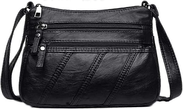 Bløde og smidige håndtasker, skuldertasker, crossbody-tasker og messenger-tasker i PU-læder til kvinder Sort T2 Sort T2 Black T2