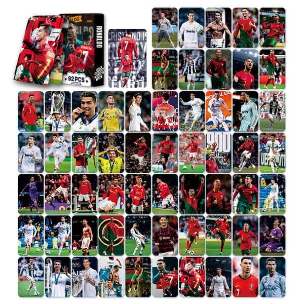 92-dele sæt af højopløselige samlekort med Cristiano Ronaldo