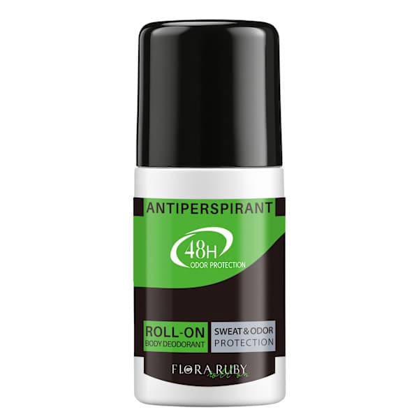 Flora Ruby Antiperspirant Roll-On, 48 timmars svett- och luktskydd, aluminiumformula, långvarig fräschör, 1,59 oz / 50 ml skog forest