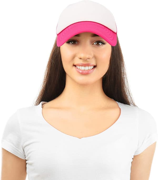 Tofarget Trucker Hat Sommer Mesh Cap med Justerbar Snapback E