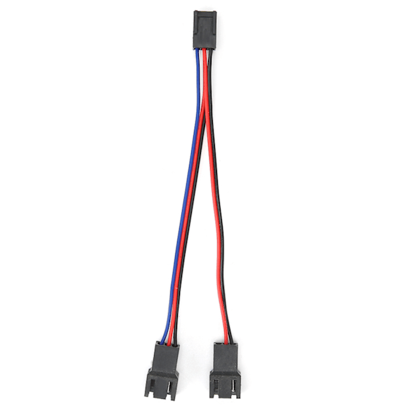 5 st Fläktadapterkabel 2-i-1 Datorchassitillbehör Hona 3-Pin till Hane 3-Pin 2-Pin