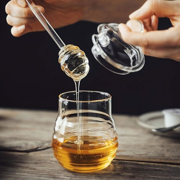 Glas med vågform för bred användning, lättrengjorda klara glas, värmebeständiga 266 ml dricksglas, söta & funktionella räfflade