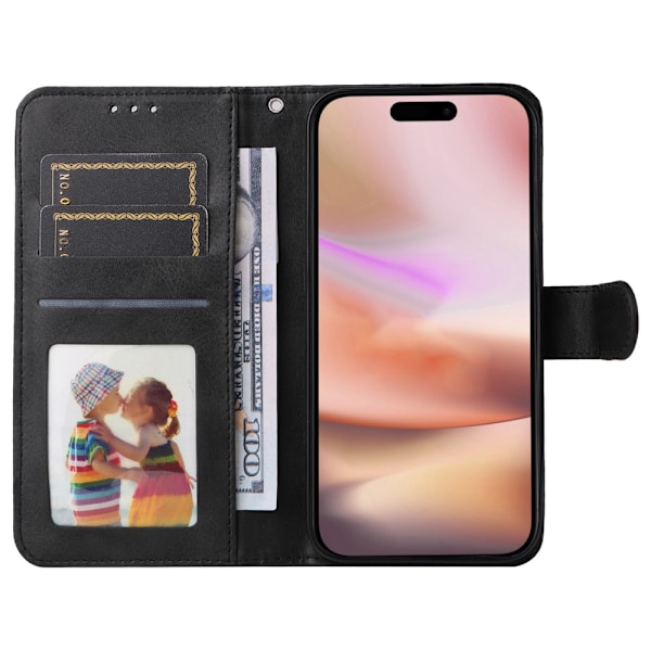 SKALO iPhone 16 Plus PU-Läder Plånboksfodral - Fler färger Rosa Rosa