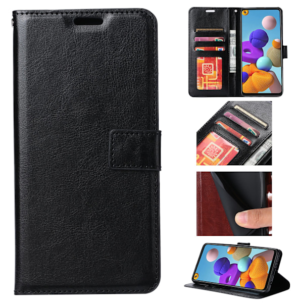 Samsung S23 Läder Plånboksfodral – 3 Kortfack – Brun brun