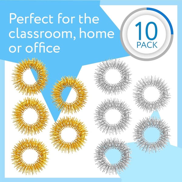 Spikiga sensoriska fingerringar (10-pack) - Fantastisk spikig fidget