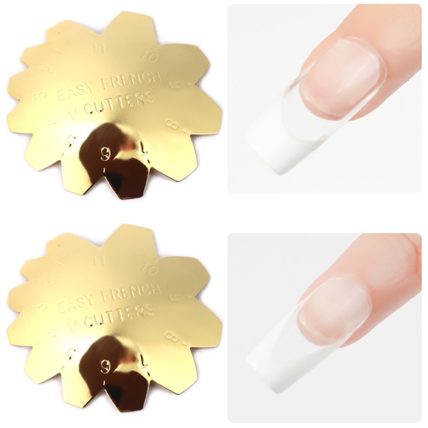 Verktygssats nagelklippare franska naglar akrylspetsar manikyrkanttrimmer mandelform