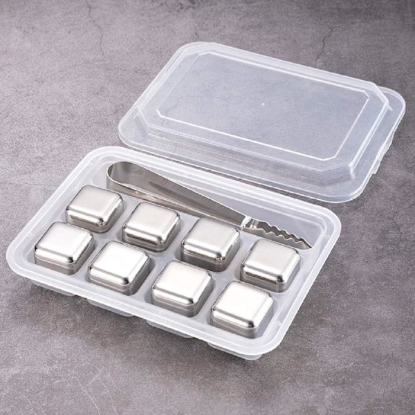 Återanvändbara kylstenar för dryck, livsmedelssäkert material, kyler snabbt drycker, elegant presentförpackning för alla tillfällen