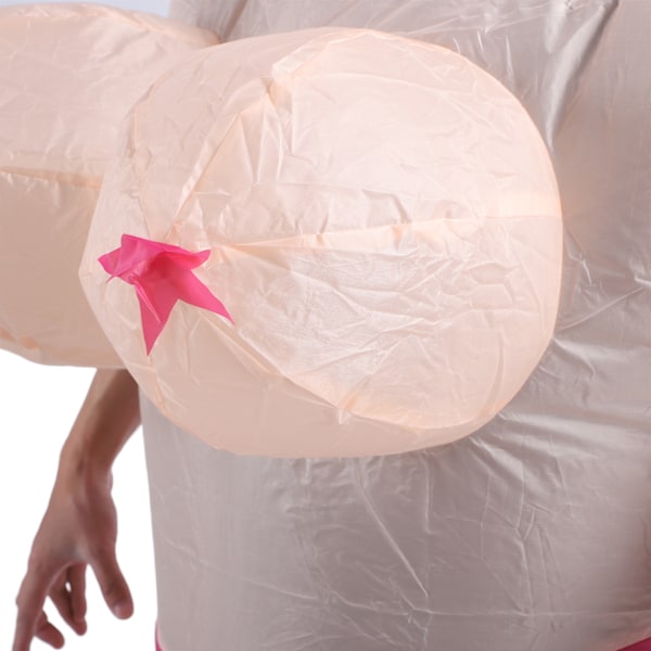 Uppblåsbar Kostym för Vuxna Polyester Storbröstad Kvinna Cosplay Rolig Uppblåsbar Halloweenkostym för Fest Inomhus Utomhus