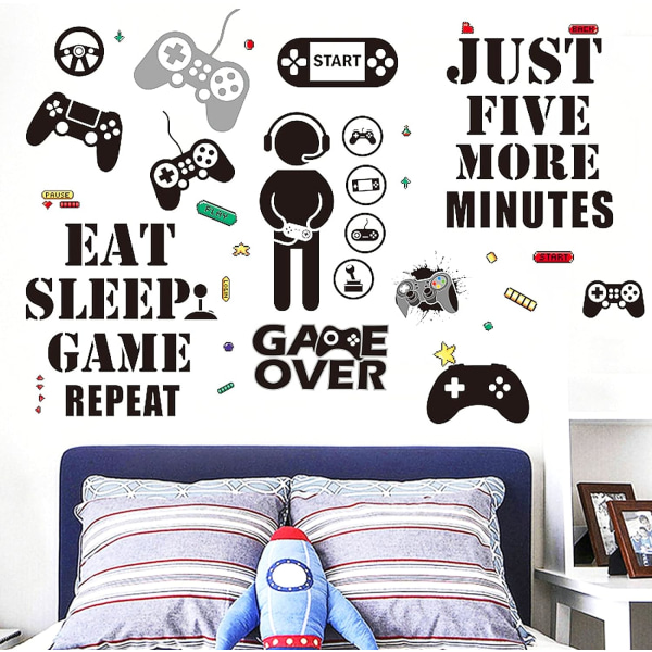 Game Wall Stickers, 36 st Game Zone Wall Stickers Avtagbara Gam