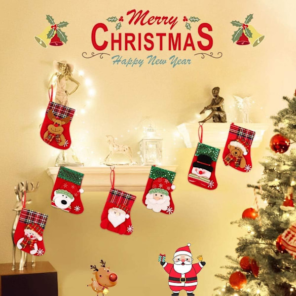 Förtjusande Miniatyr Julglädje, 3D Applikationsdesign Ger Charm Till Varje Julgran, Perfekta Julklappar, Non-Woven Tyg Säkerställer Hållbarhet Och