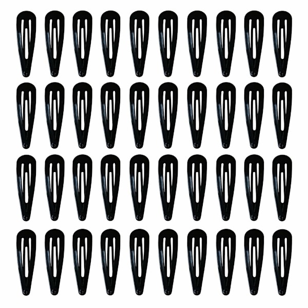 40-pack svarta hårklämmor, hårklämmor för flickor, hårklämmor, barnens hårklämmor, metallhårklämmor, håraccessoarer, hårklämmor för flickor, barn