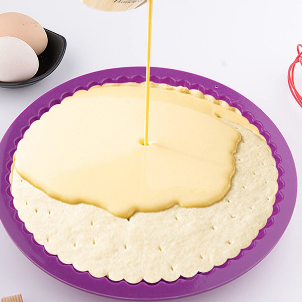 1 st fruktbasform, tårtform, kakbasform, silikon tårta bakform, bakform, silikon kakbas, non-stick silikon bakning