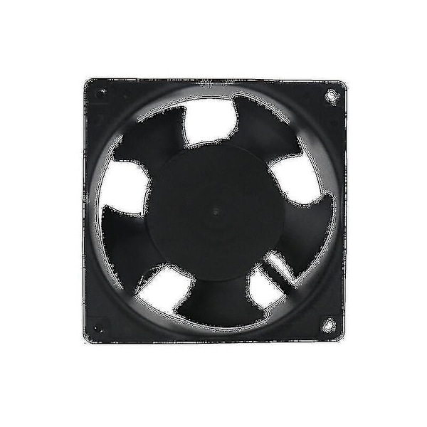 Högtemperatur Axialfläkt för Eldstad - Insättbar, Metallblad, Tyst, Universal (120 X 120 X 38mm)
