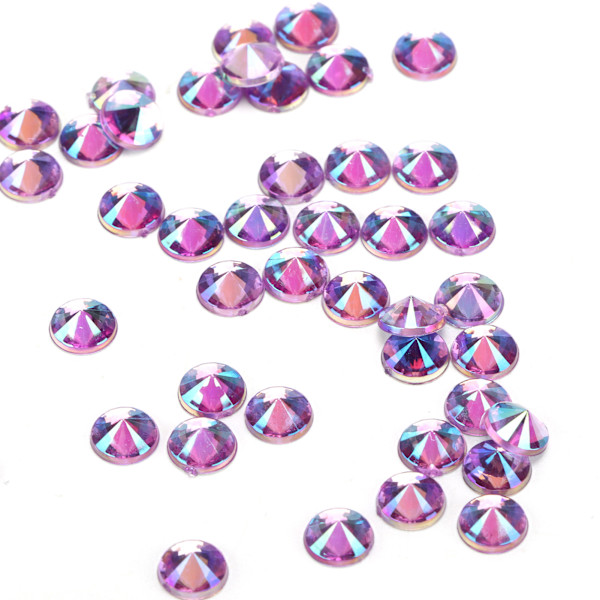 1000 st Rhinestone Vackra Handgjorda DIY 6mm Smyckestillbehör för Dekorera Kläder Skor (Ljus Lila)