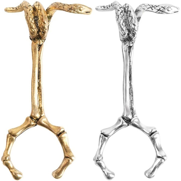 Stilfull Skeletthandhållare, Guld Silver Metallklämma Set För Bekväma Handsfree-Upplevelser, Perfekt För Olika Aktiviteter Utan Gulning