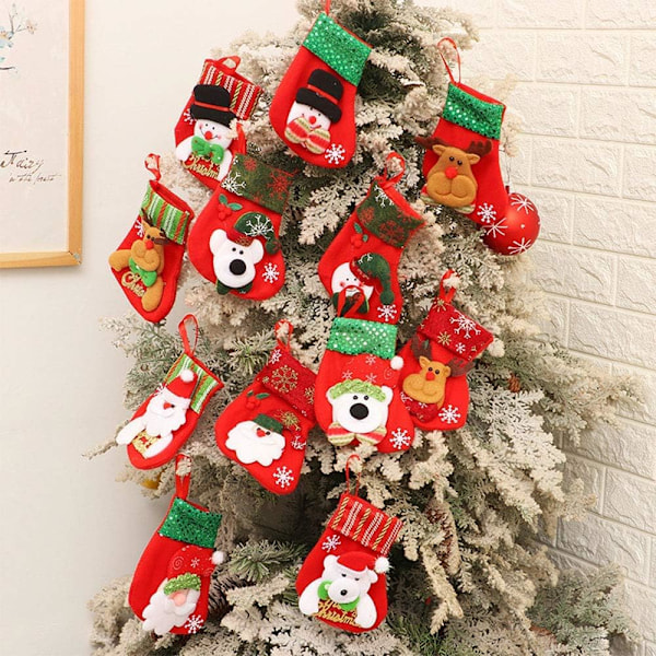 Förtjusande Miniatyr Julglädje, 3D Applikationsdesign Ger Charm Till Varje Julgran, Perfekta Julklappar, Non-Woven Tyg Säkerställer Hållbarhet Och
