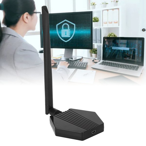 USB Extern Antenn 300Mbp Plug and Play Datorantenn Dual Band 2.4G 5G WiFi Nätverksadapter för Stationära Datorer Laptop