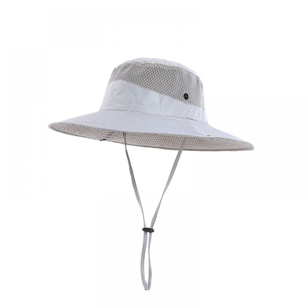 Ljusgrå solskyddande hatt, solhatt