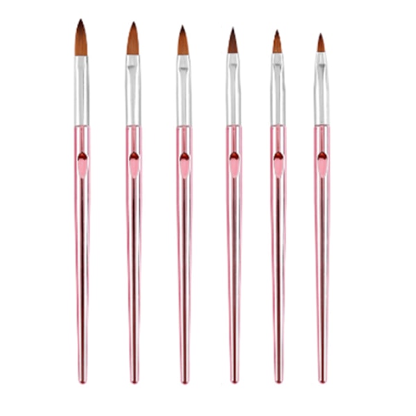6 st Nail Art Penslar, Nail Painting Pen Design Kit Extension Gel Pensel Makeup Nail Art Tillbehör