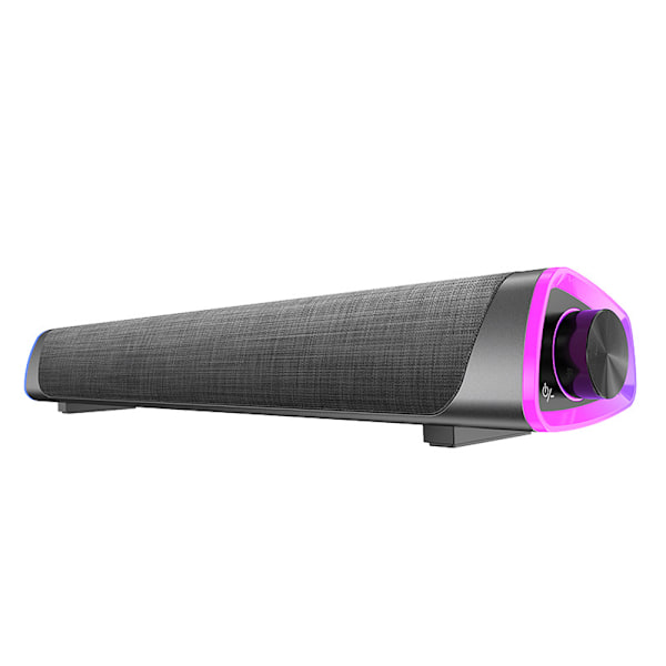 Soulion R30 Datorhögtalare, USB-drivna små PC-högtalare, färgglada RGB-lampor med strömbrytare, surroundljud bärbar datorljudfält