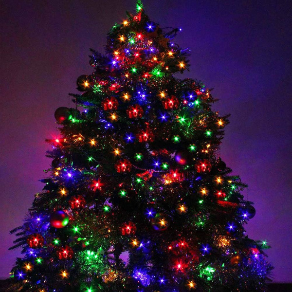 13M 100 LED-slingor blinkande ljus 8 lägen ljusa tråd dekorativa lampor för inomhus utomhus julgran sovrum semesterfest