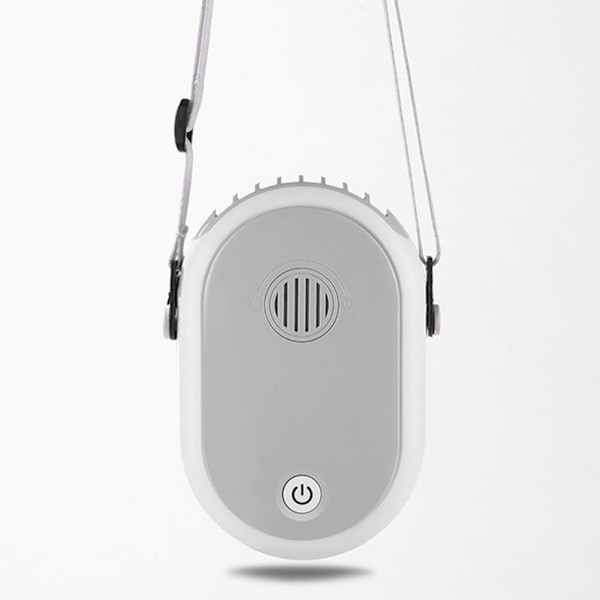 Bärbar Handsfree Personlig Fläkt, Uppladdningsbar Batteridriven Bärbar Fläkt med Justerbar Snodd för Kvinnor, Män, Barn, Utomhusresor, Camping,