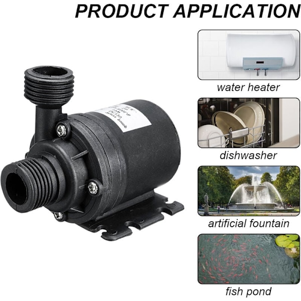 Borstlös solvattenpump 800L/H 50W Ultra tyst SubSN motor trädgårdsfontän dekoration