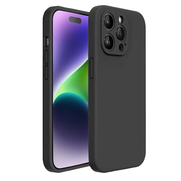 iPhone 14 Pro Max Skal - Matt Svart med Kameraskydd | Slitstarkt och Stilrent Skydd