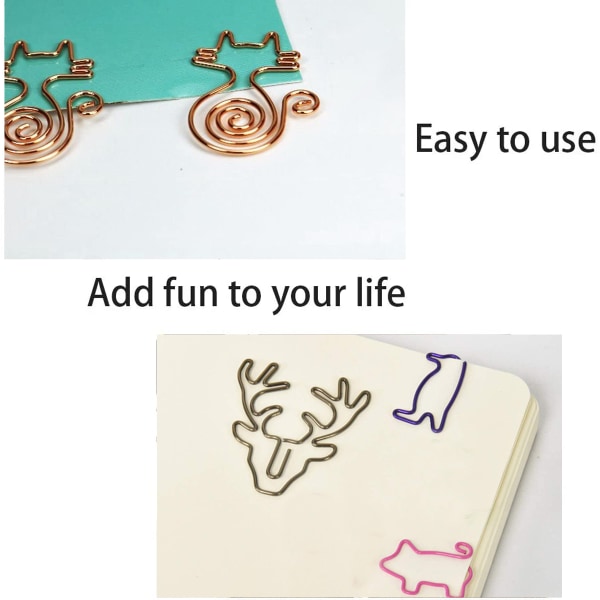 Pappersklämmor Hund Gemmer Tecknad Kreativa bokmärken Paper Cli