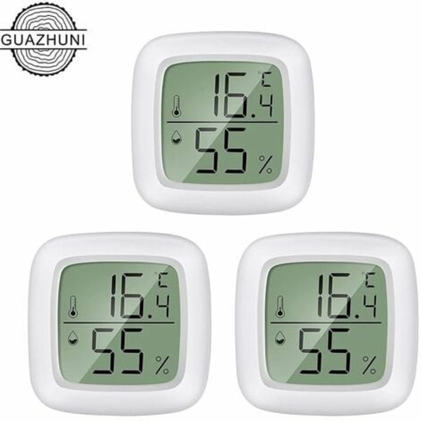Inomhus termometer, hemtermometer 3 stycken Mini LCD bärbar inomhus termometer hygrometer -20 ℃ 60 ℃, 10% 99% RH Lämplig för barns