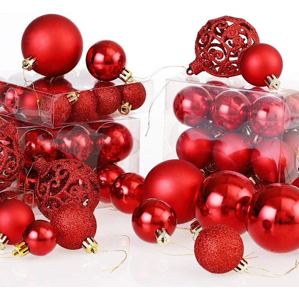 Lyxiga Julgranskulor Set, Splittringsäker Design Förtrådade Ornament för Enkel Dekoration på Din Julgran