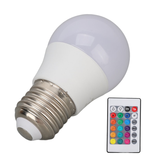 LED-lampa RGBCW 5 färg 6W E27 Fjärrkontroll A45 160‑265V