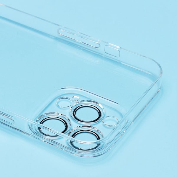 iPhone 11/12/13/14/15/Pro Max - Skal / Mobilskal med Kameraskydd Transparent iPhone 15 Plus Transparent iPhone 15 Plus
