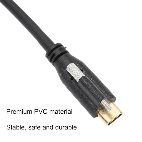 USB 3.1 Kabel C till C Hane till Hona med Fästmuttern Ca 30 cm Lång USB C till USB C Kabel för Telefon Laptop Laddare USB C Hane till USB C Hona