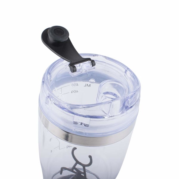 Revolutionerande Elektrisk Proteinshaker, 450 ml/16 oz Läcksäker Skakflaska, Kraftfullt Batteri, Inkluderar Integrerad Proteinbehållare För